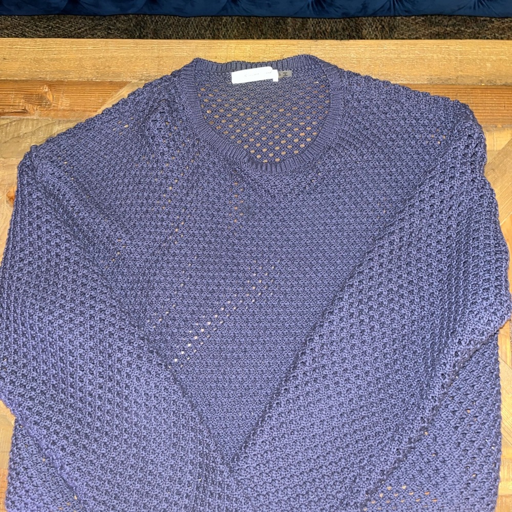 Mustard Seed Navy Knit Top